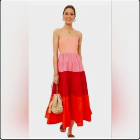 English Factory Tiered Ruffled Sienna Maxi Dress Size Small - Picture 2 of 10